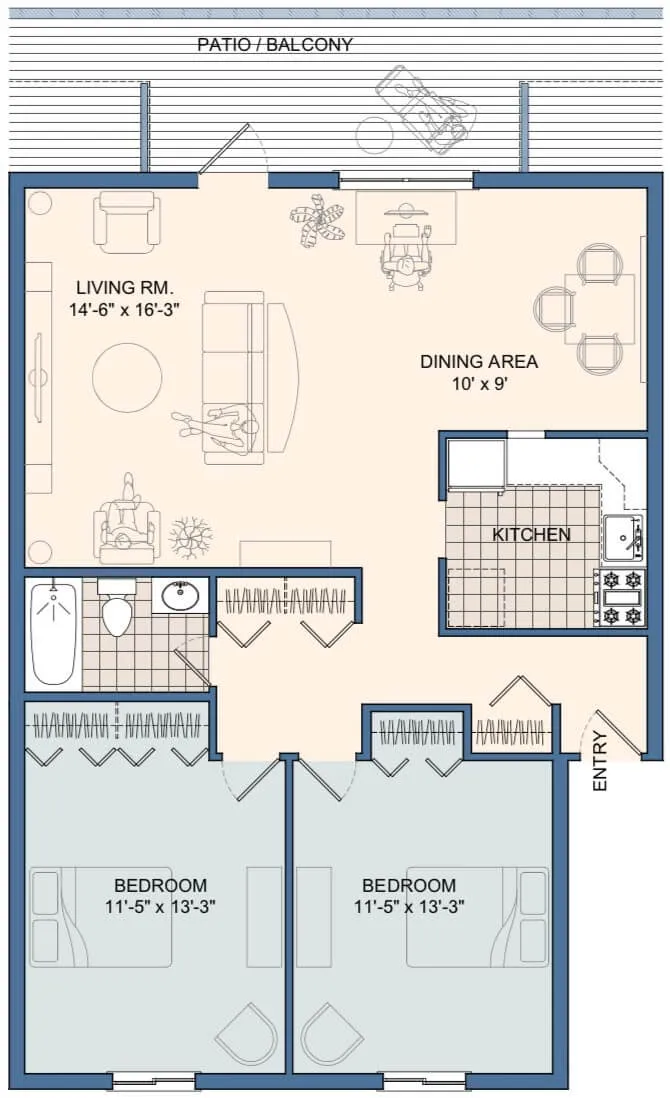 Two Bed Floor Plan